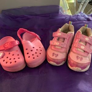 2 pairs of Hello Kitty Toddler shoes.